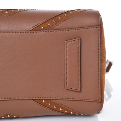 Givenchy Calfskin Suede Small Studded Chevron Antigona Cognac 10 of 10