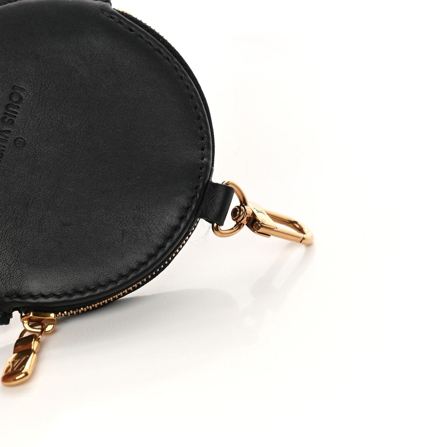 Louis Vuitton Calfskin New Wave Multi Pochette Round Coin Purse Black 7 of 7