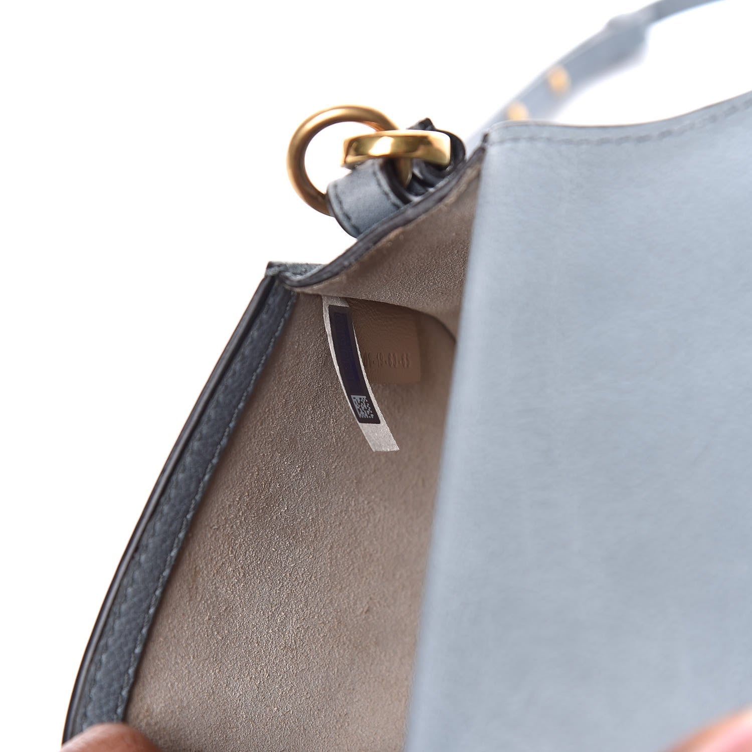 Chloe Calfskin Suede Small Nile Bracelet Bag Cloudy Blue 9 of 9