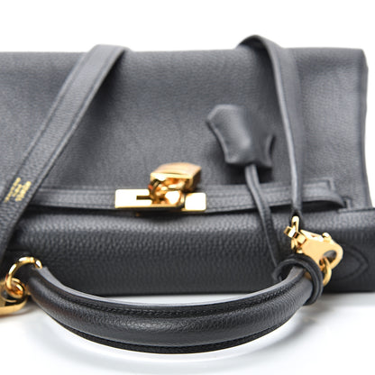 Hermes Togo Kelly Retourne 25 Black 7 of 40