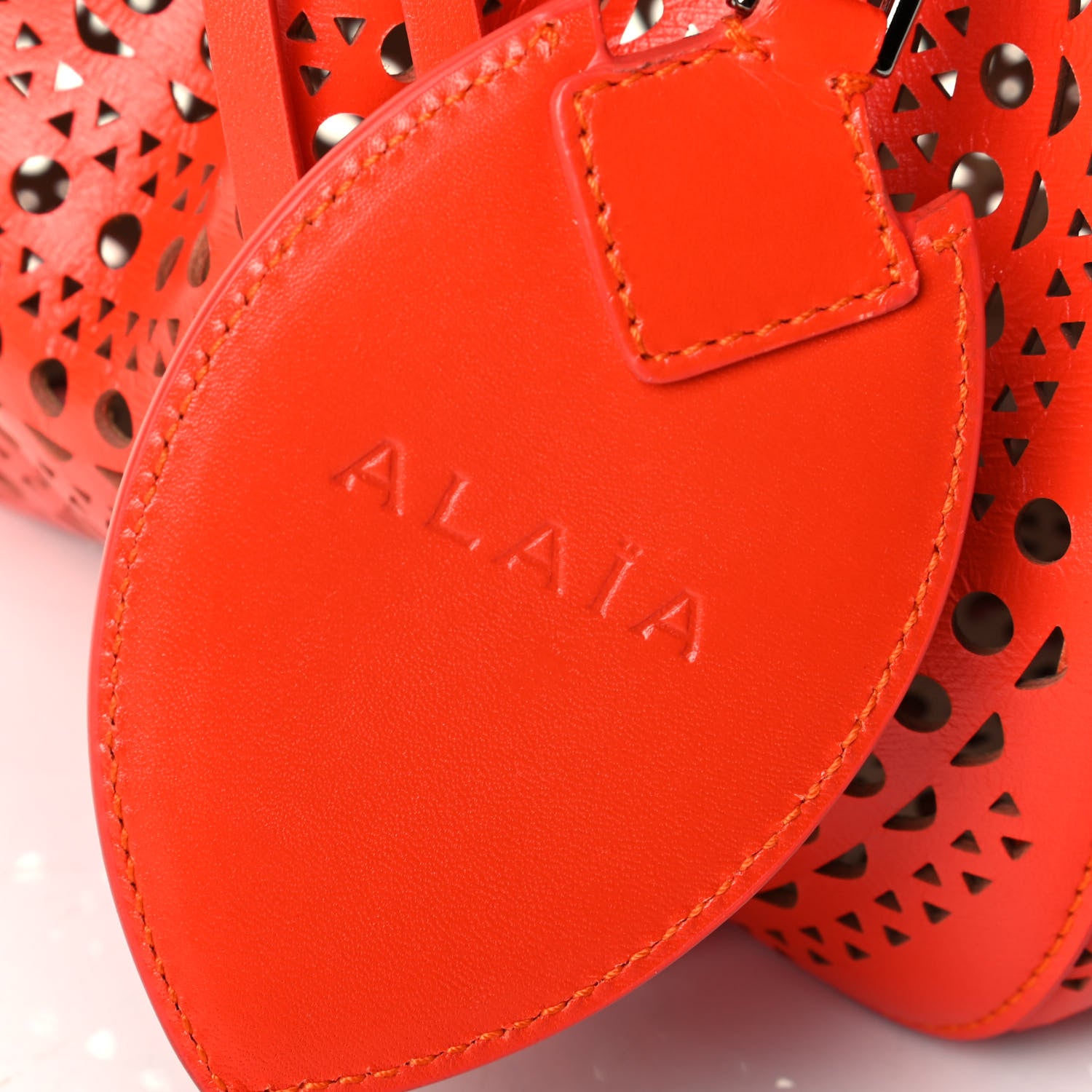 Alaia Lux Calfskin Vienne Rose-Marie 19 Orange 5 of 5