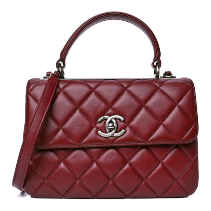 Chanel Lambskin Quilted Small Trendy CC Flap Dual Handle Bag Red 1 of 4
