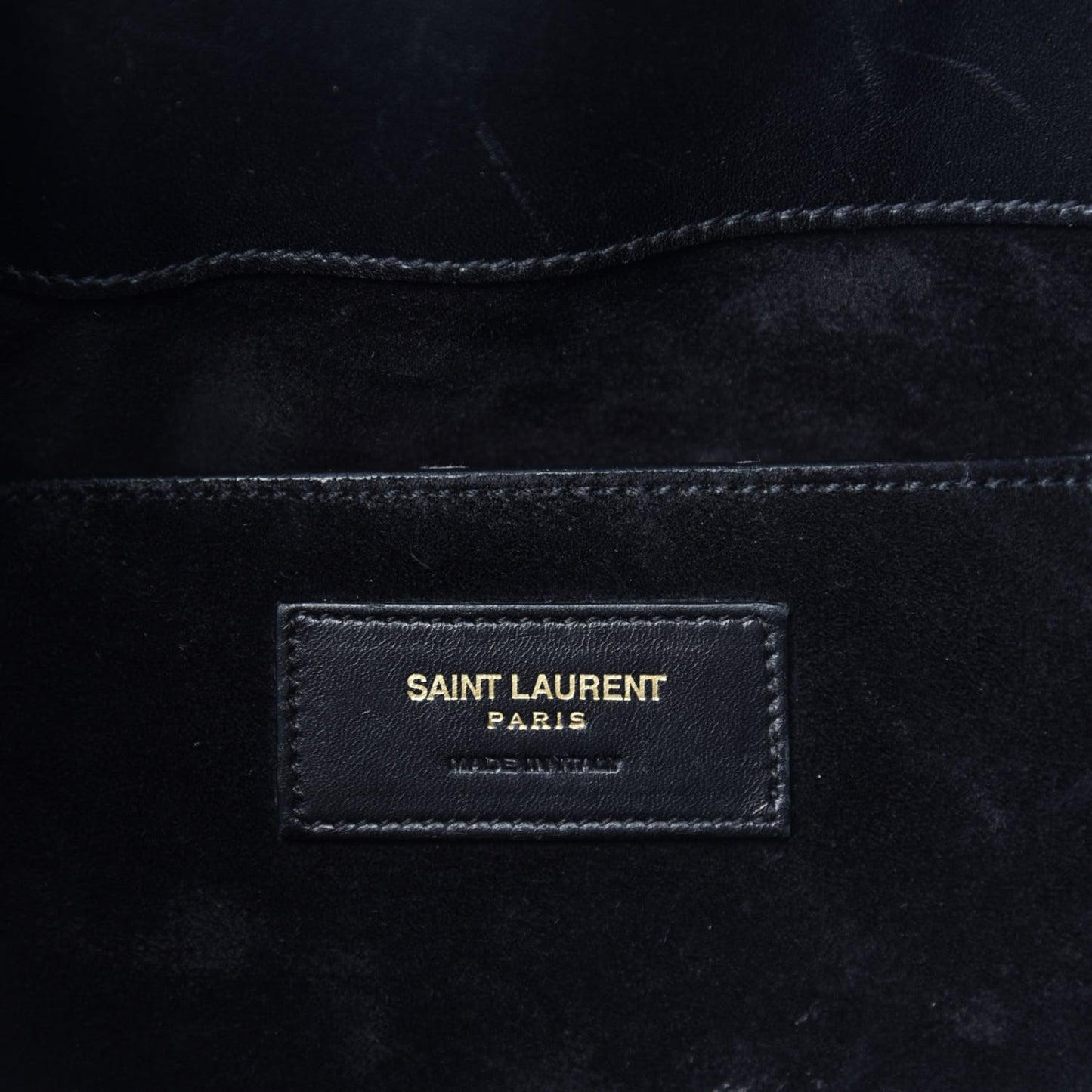Calfskin Large Emmanuelle Bucket Bag Black
