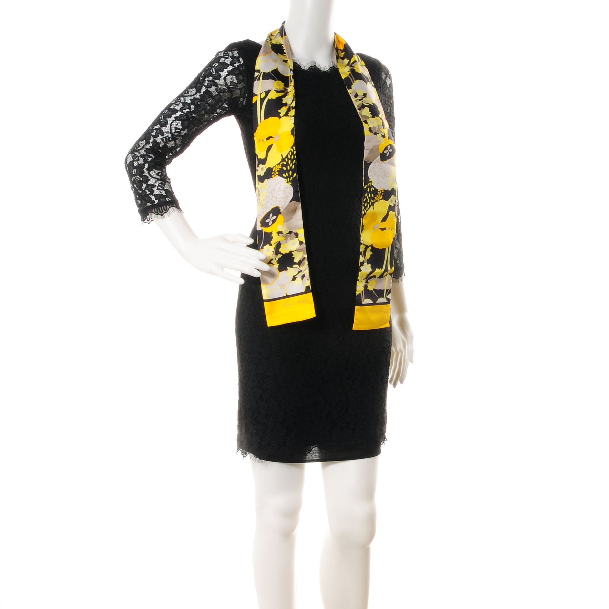 Louis Vuitton Silk Hibiscus Bandeau Yellow 2 of 6