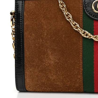 Gucci Suede Patent Web Small Ophidia Chain Shoulder Bag Nocciola Black 11 of 12