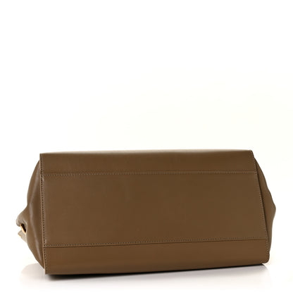 Salvatore Ferragamo Calfskin Sofia Gancini Satchel Brown 4 of 11