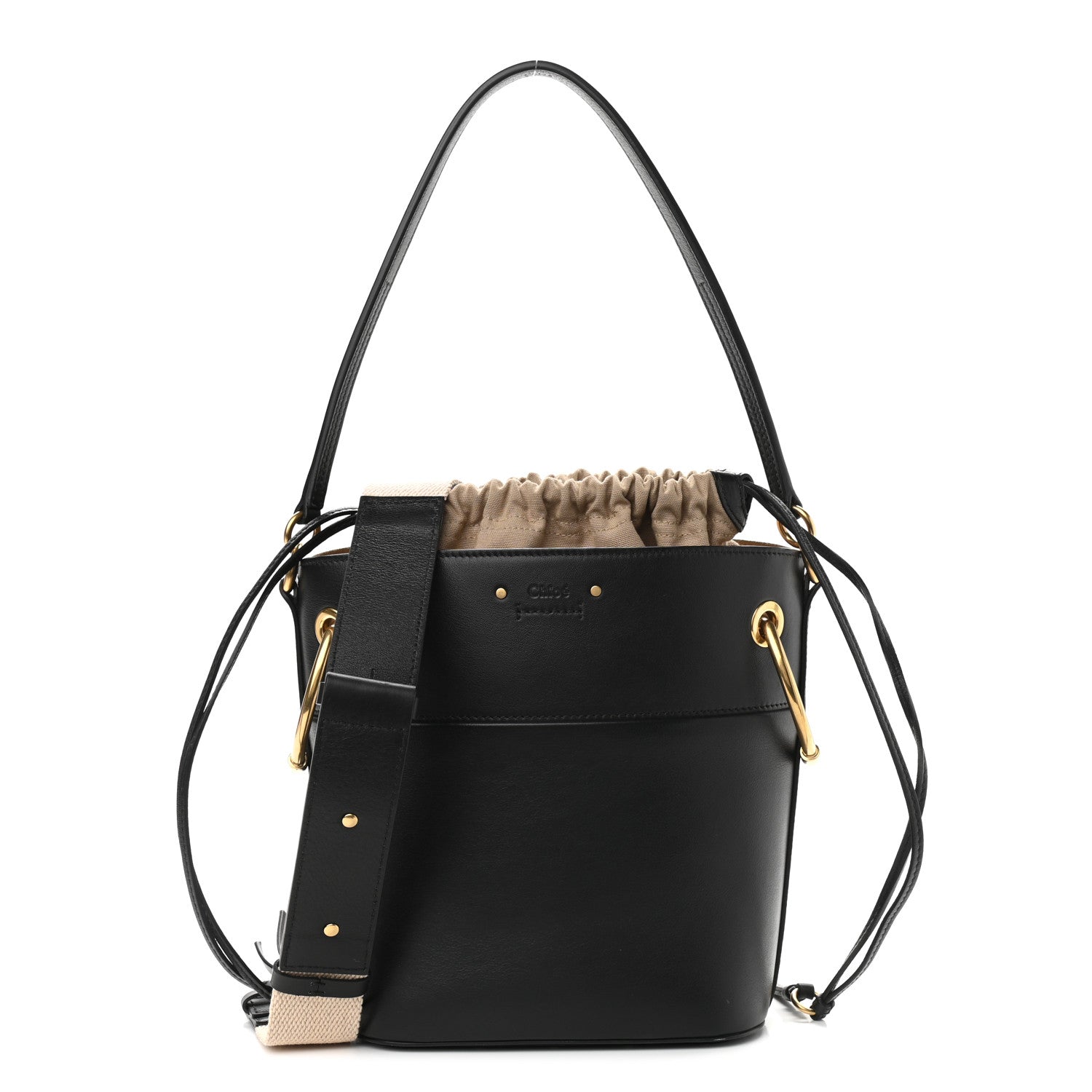 Chloe Smooth Calfskin Small Roy Bucket Bag Black 1 of 11