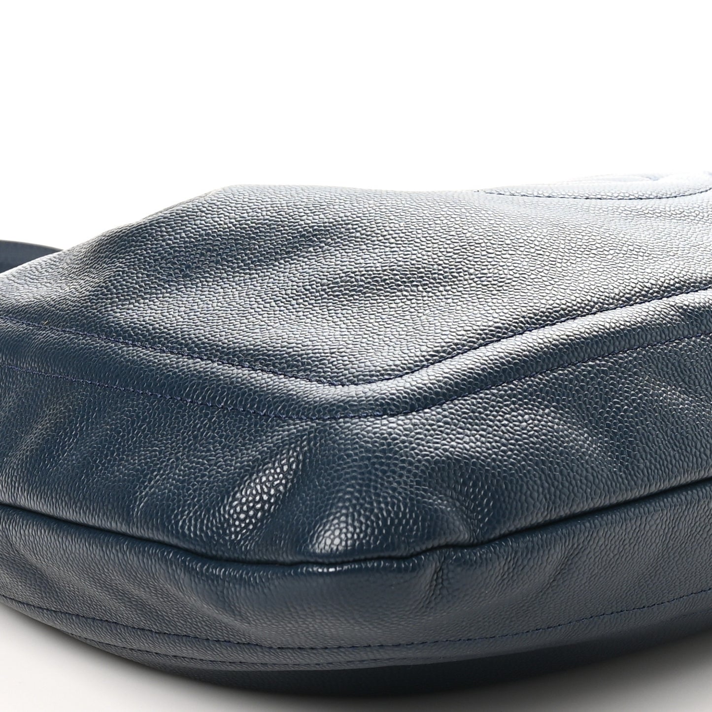 Caviar CC Timeless Shoulder Bag Navy Blue