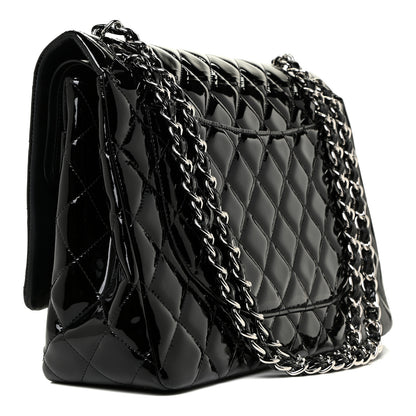 Chanel Patent Quilted Maxi Double Flap Black 2 of 25