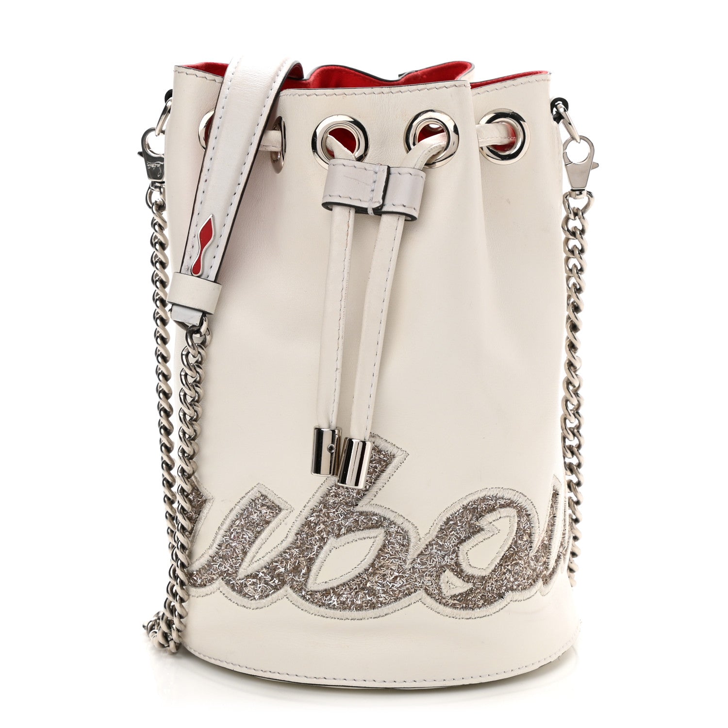 Christian Louboutin Calfskin Marie Jane Bucket White 1 of 9