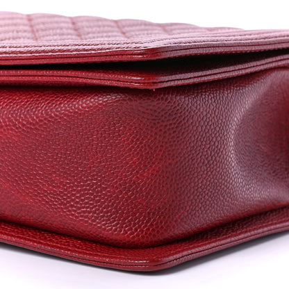 Chanel Caviar Quilted New Medium Boy Flap Dark Red 9 of 11