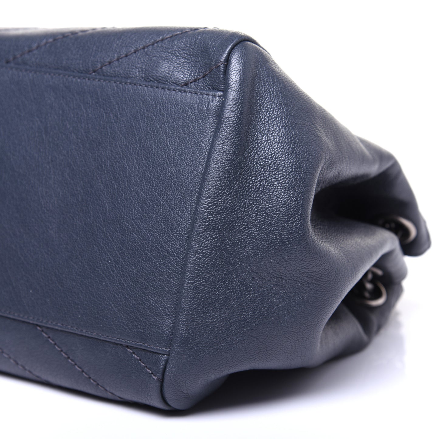 Vintage Lambskin Chevron Monogram Medium Nolita Dark Smog