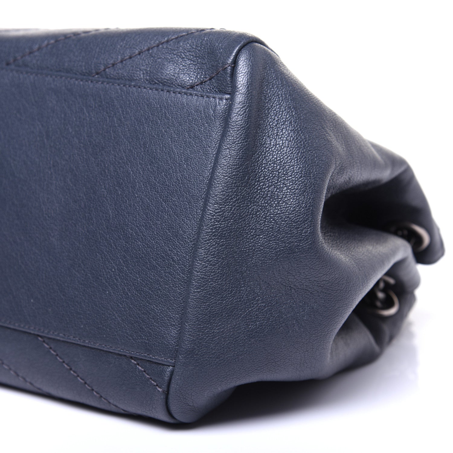 Saint Laurent Vintage Lambskin Chevron Monogram Medium Nolita Dark Smog 9 of 13