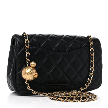 Chanel Lambskin Quilted Mini Rectangular Pearl Crush Flap Black 3 of 10