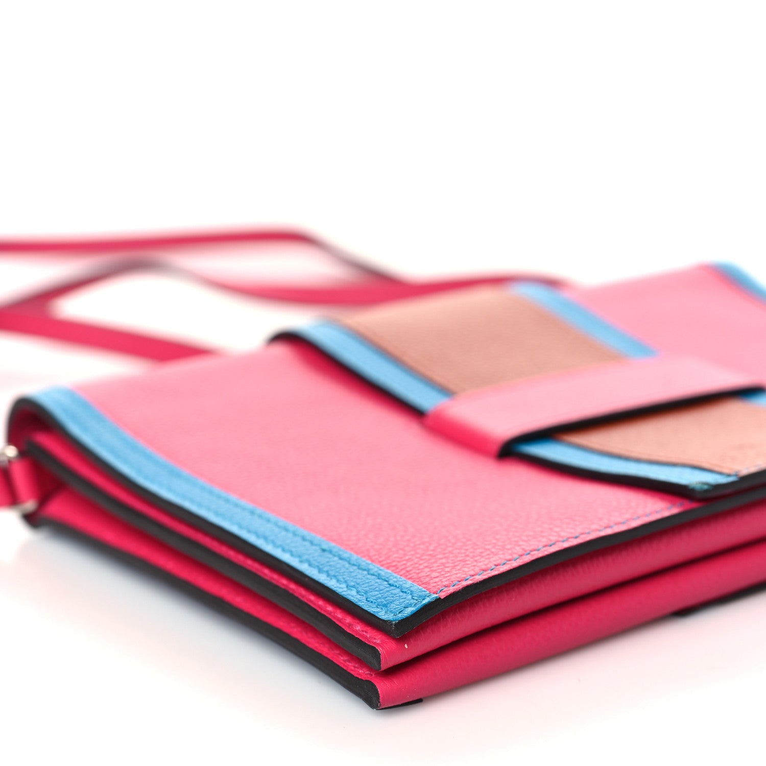 Hermes Evercolor H Passant Clutch Rose Mexico Cuivre Bleu Frida 8 of 10