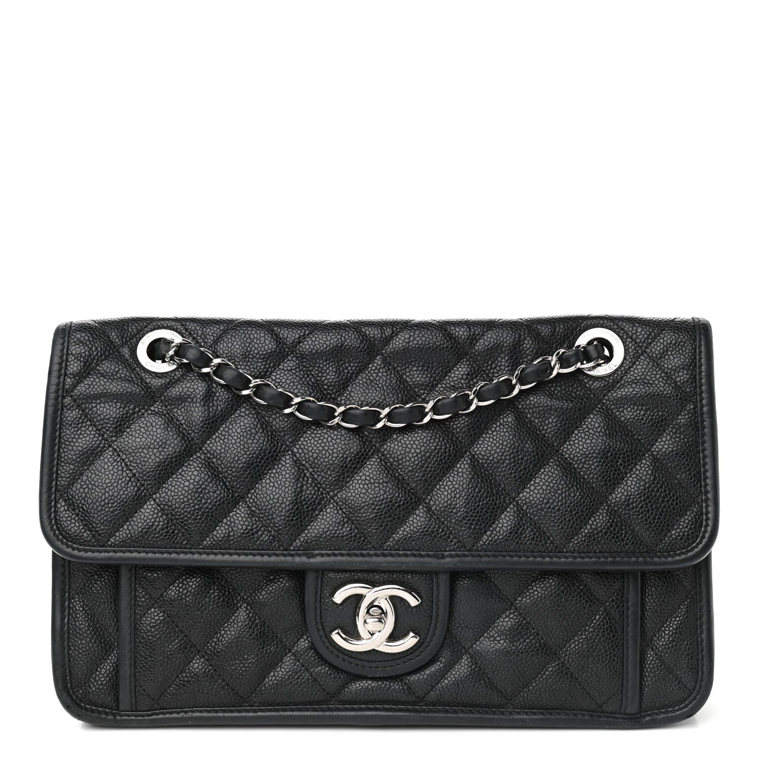 Chanel Caviar Quilted Medium French Riviera Flap Black 1 of 12