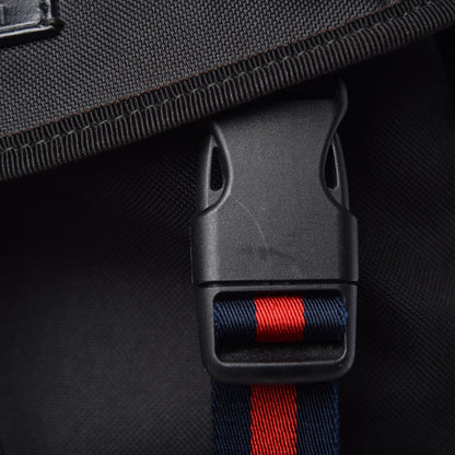 Gucci Techno Canvas Web L'Aveugle Par Amour Embroidered Double Buckle Backpack Black 8 of 10