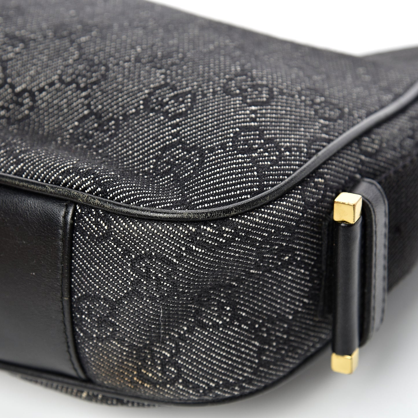 Denim Monogram Shoulder Bag