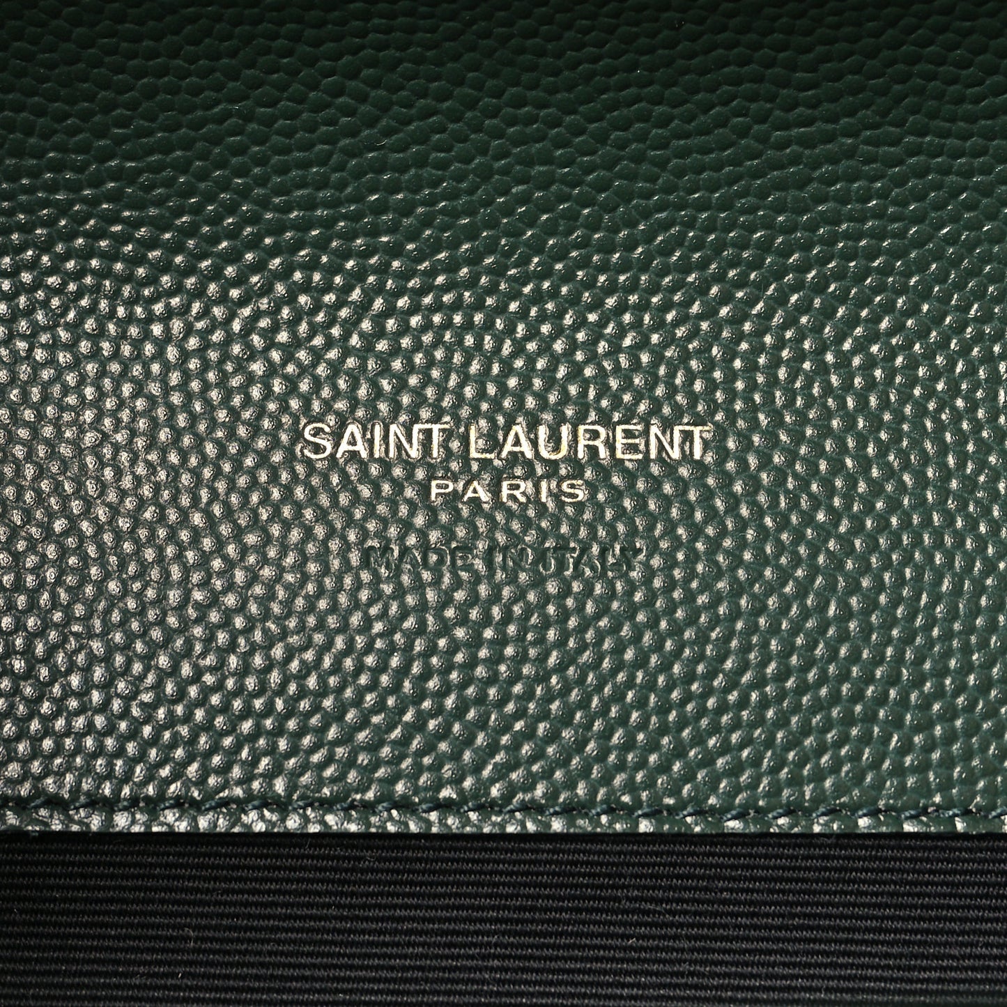 Grain De Poudre Textured Mixed Matelasse Triquilt Monogram Clutch Vert Fonce
