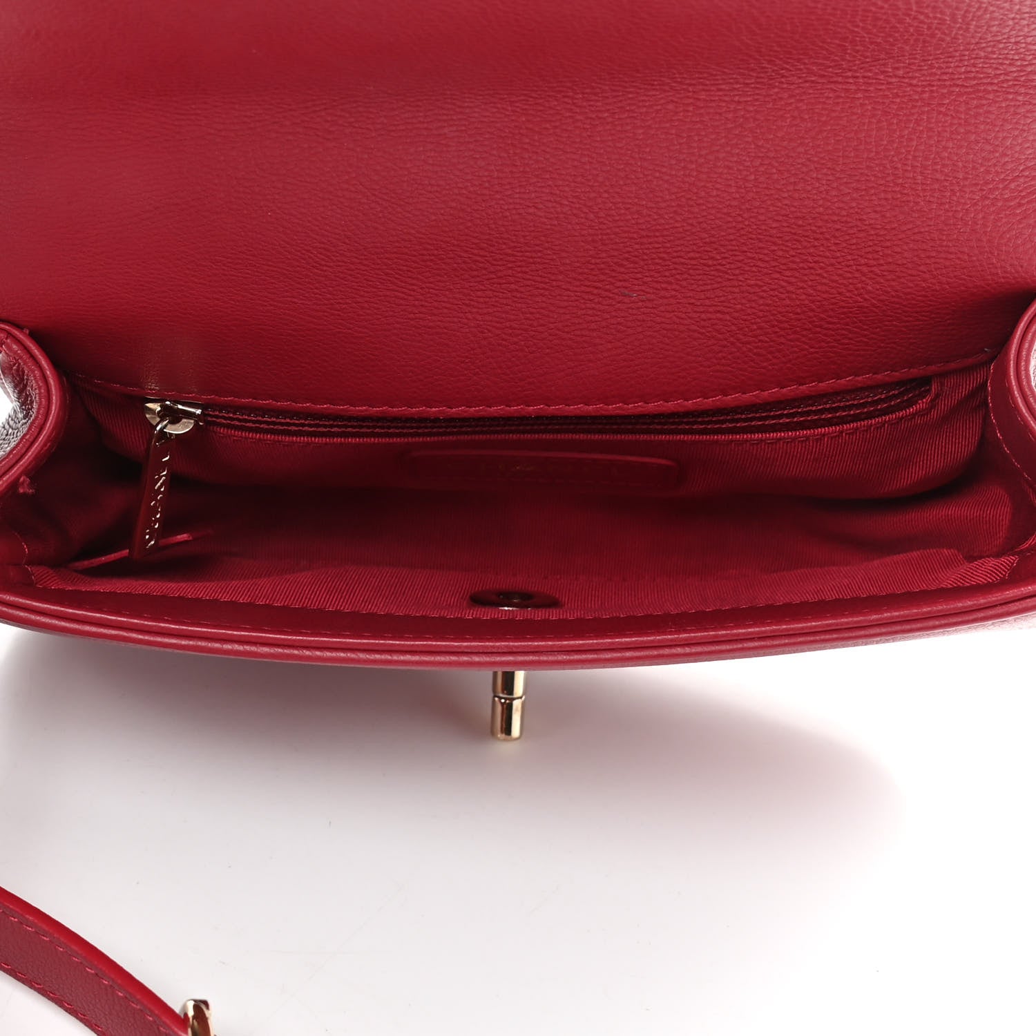 Chanel Caviar Quilted Mini Studded Flap Red 5 of 12