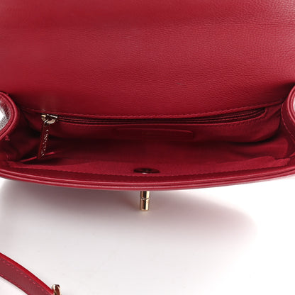 Chanel Caviar Quilted Mini Studded Flap Red 5 of 12