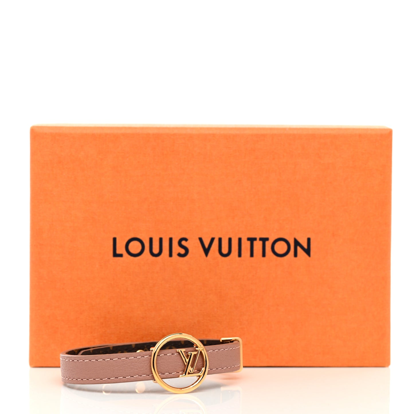 Monogram Calfskin LV Eclipse Reversible Bracelet 19 Rose Poudre