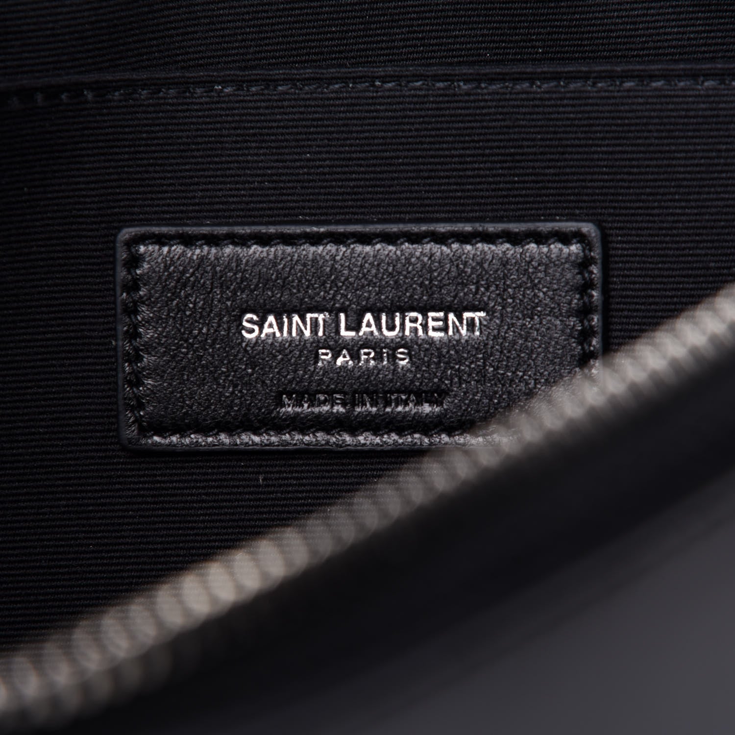 Saint Laurent Calfskin Logo Zipped Tablet Pouch Black 6 of 9