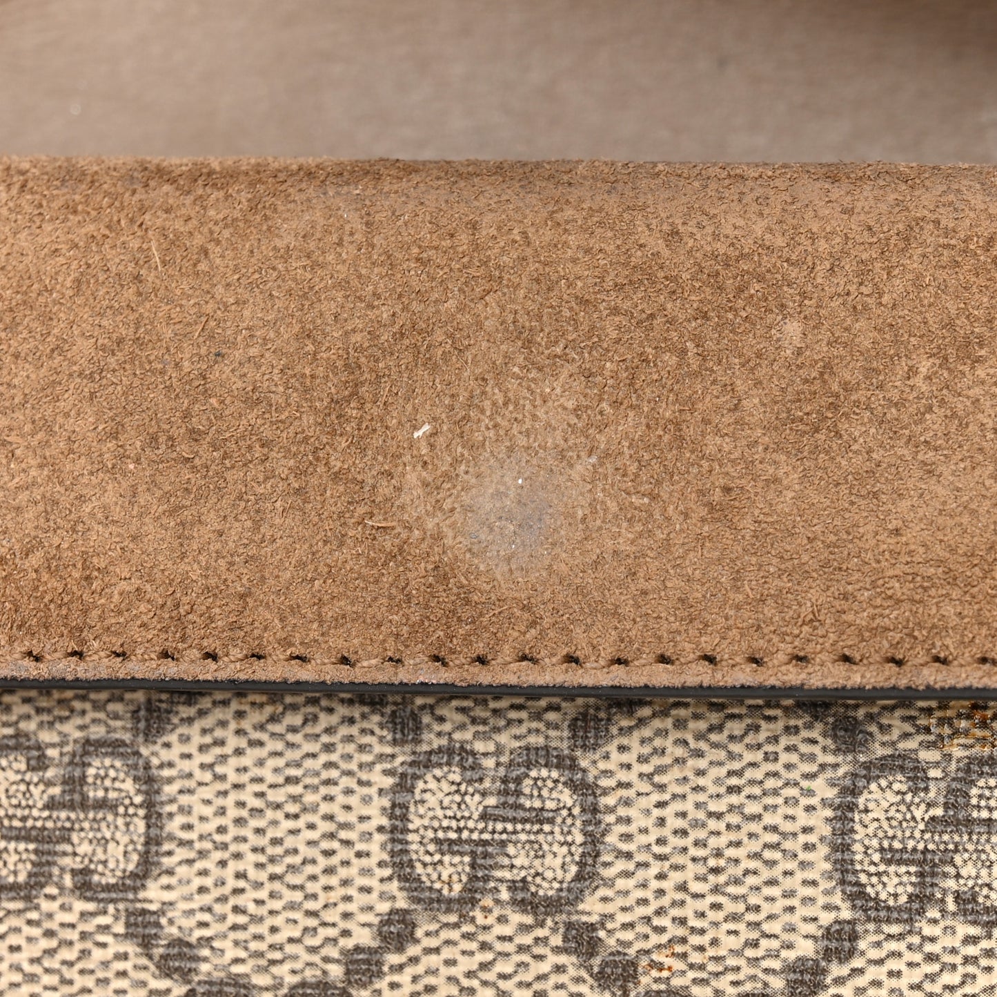 GG Supreme Monogram Super Mini Dionysus Shoulder Bag Taupe