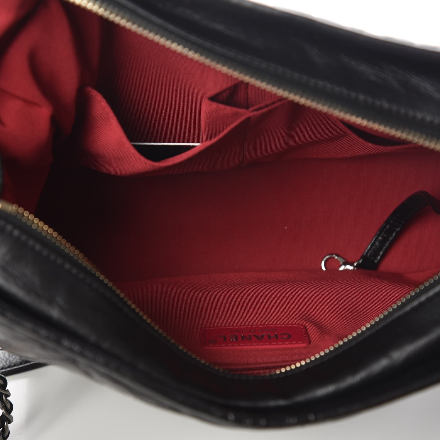 Chanel Aged Calfskin Quilted Medium Gabrielle Hobo Black 9 of 11