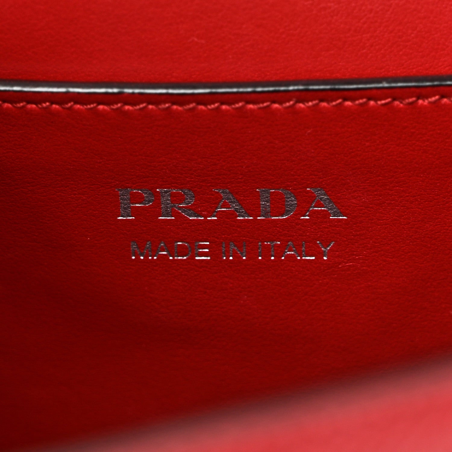 Prada Saffiano Cuir Calfskin Monochrome Envelope Flap Chain Shoulder Bag Fuoco 6 of 9