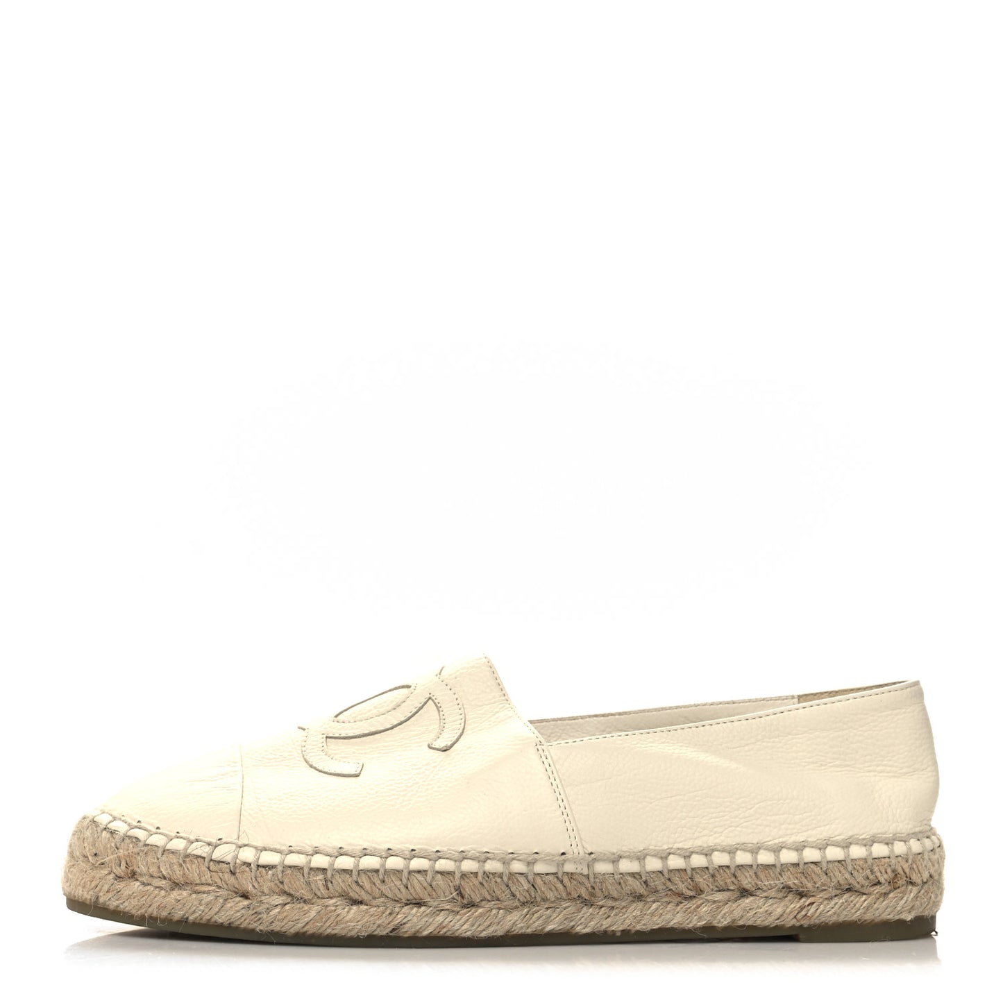 Lambskin CC Espadrilles 39 White