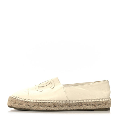 Chanel Lambskin CC Espadrilles 39 White 1 of 9