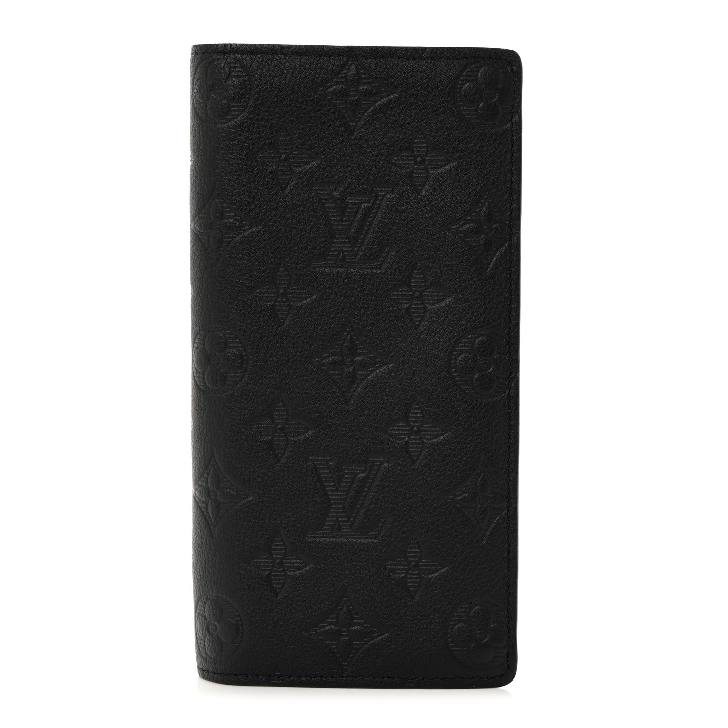 Louis Vuitton Calfskin Monogram Shadow Brazza Wallet Black 1 of 7