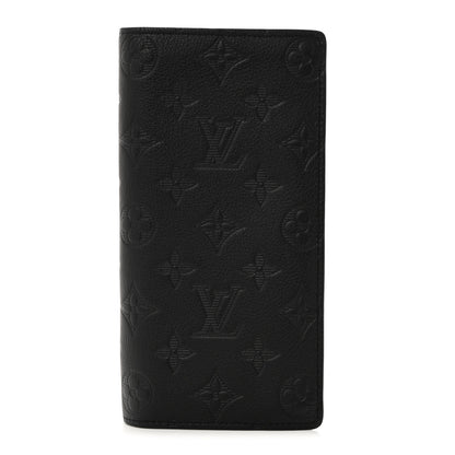 Louis Vuitton Calfskin Monogram Shadow Brazza Wallet Black 1 of 7