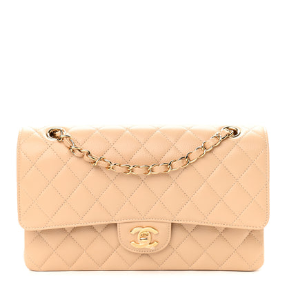 Chanel Caviar Quilted Medium Double Flap Beige 1 of 9