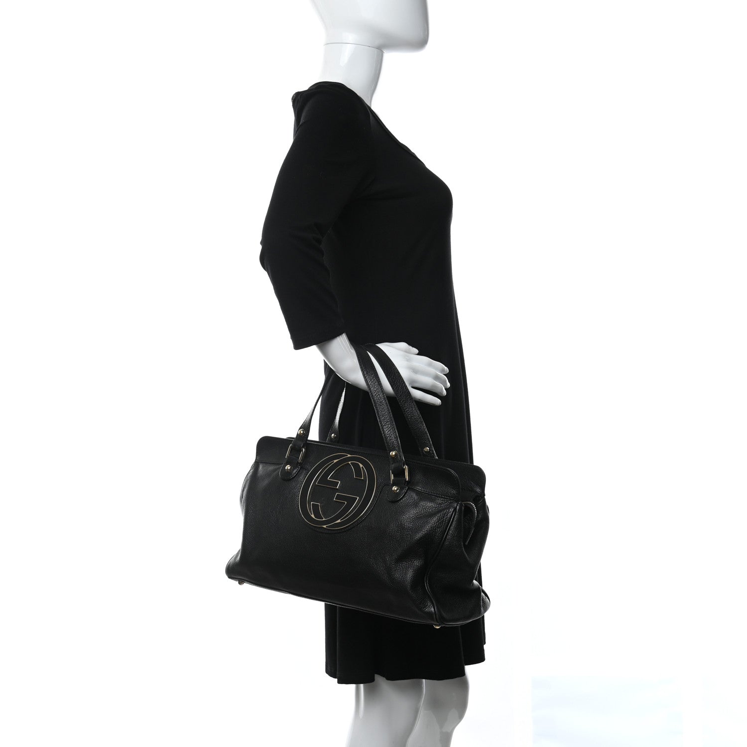 Gucci Calfskin Blondie Satchel Black 3 of 10