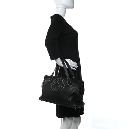 Gucci Calfskin Blondie Satchel Black 3 of 10