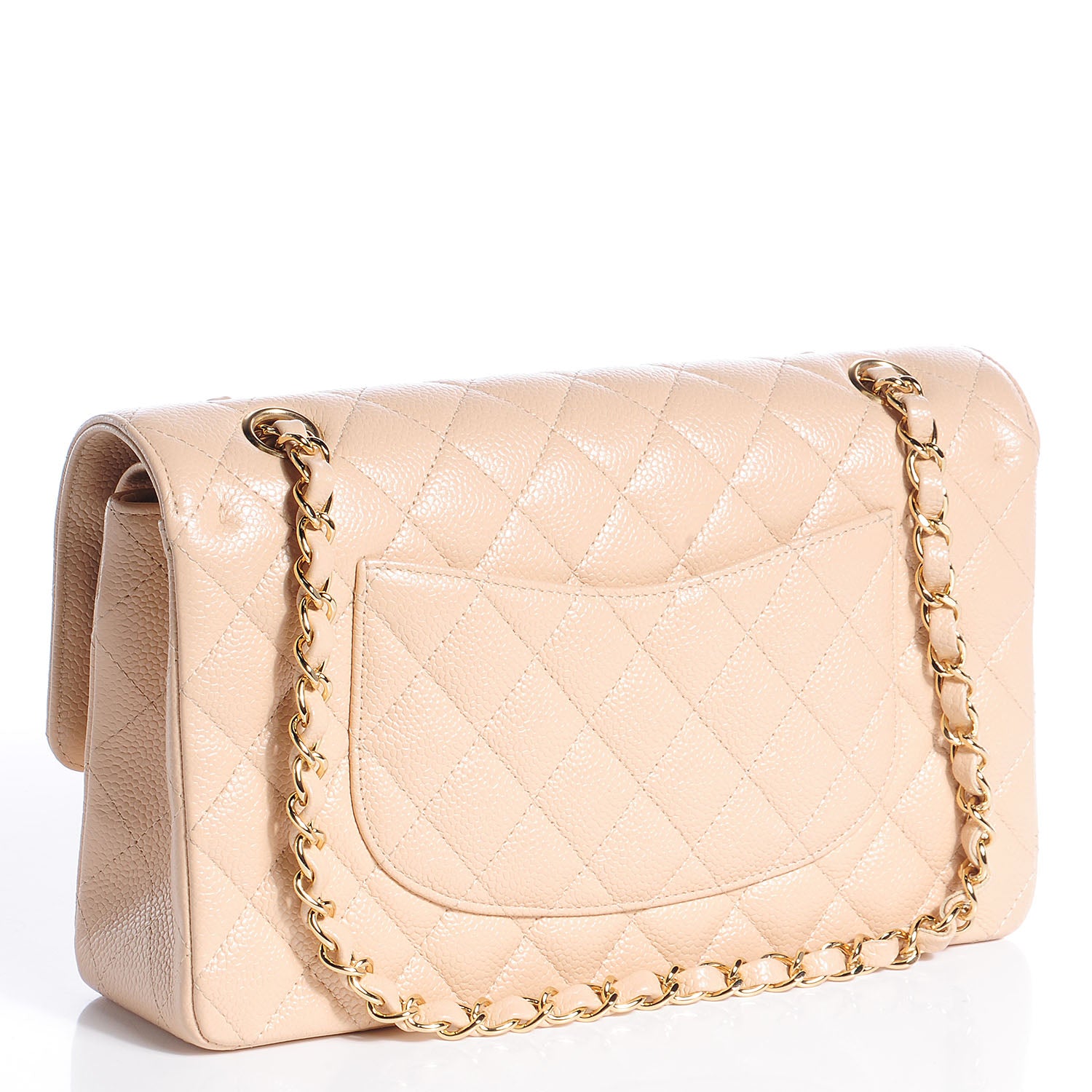 Chanel Caviar Quilted Medium Double Flap Beige Clair 3 of 8