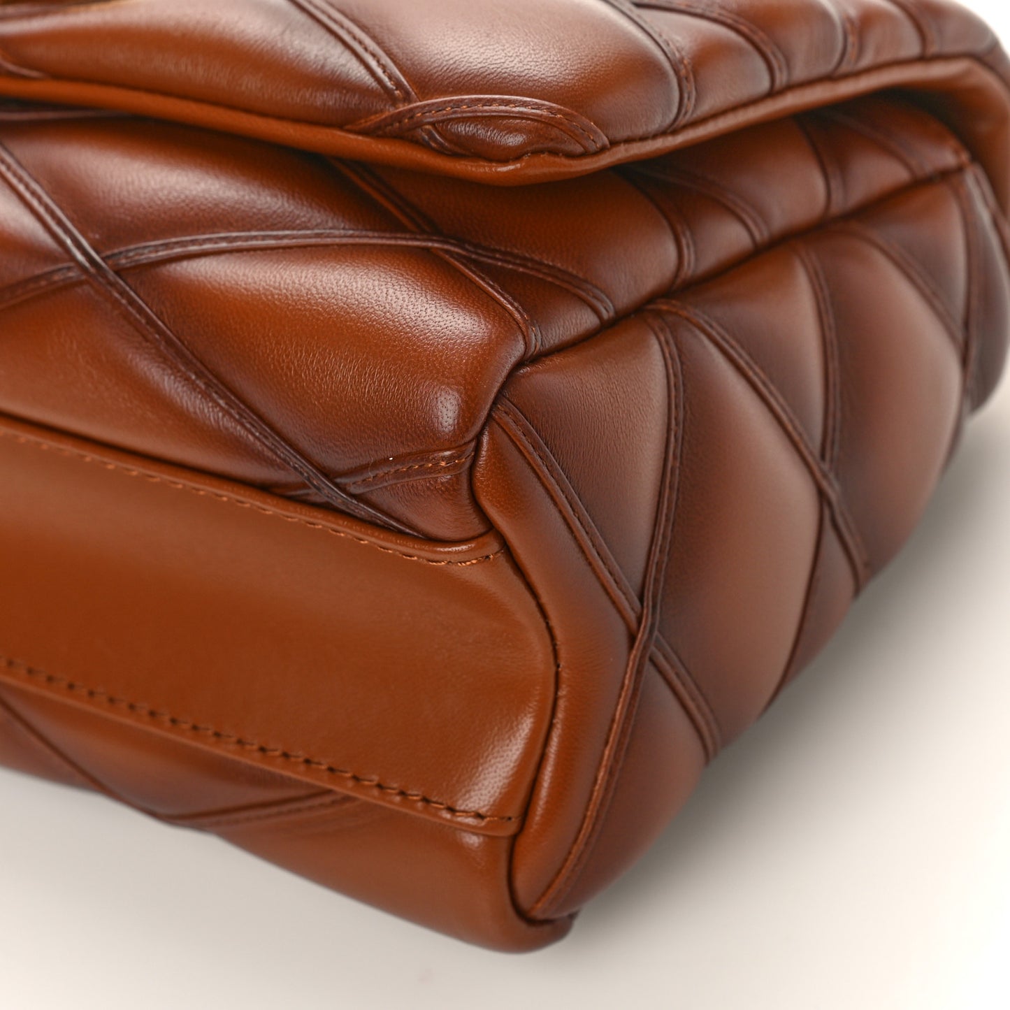 Lambskin Malletage Top Handle GO-14 MM Tan