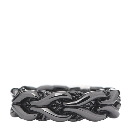 John Hardy Blackened Sterling Silver Asli Link Band Ring 49 5 1 of 4