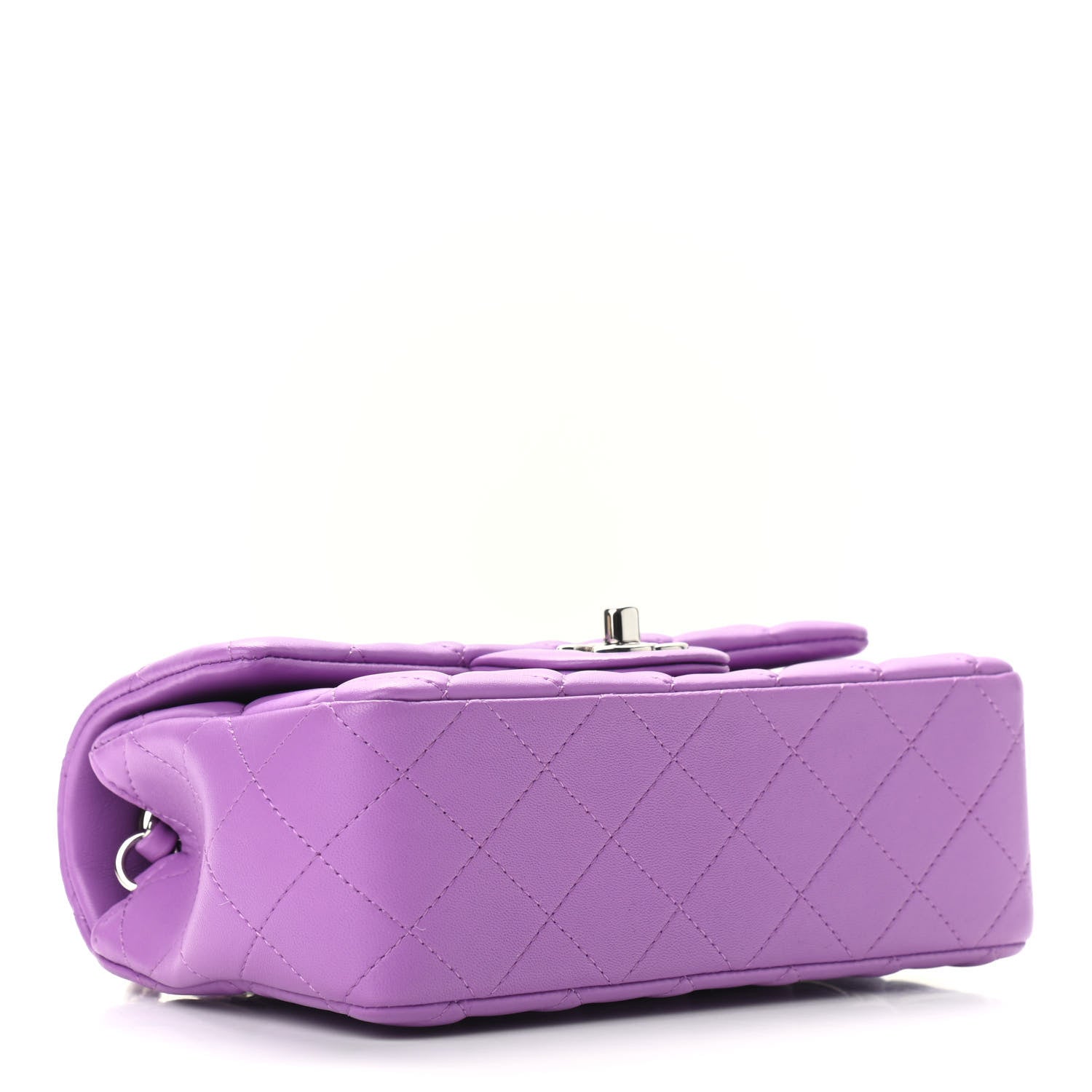 Chanel Lambskin Quilted Mini Rectangular Flap Purple 4 of 9