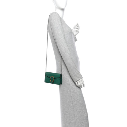 Gucci Calfskin Super Mini Dionysus Shoulder Bag Emerald 2 of 10