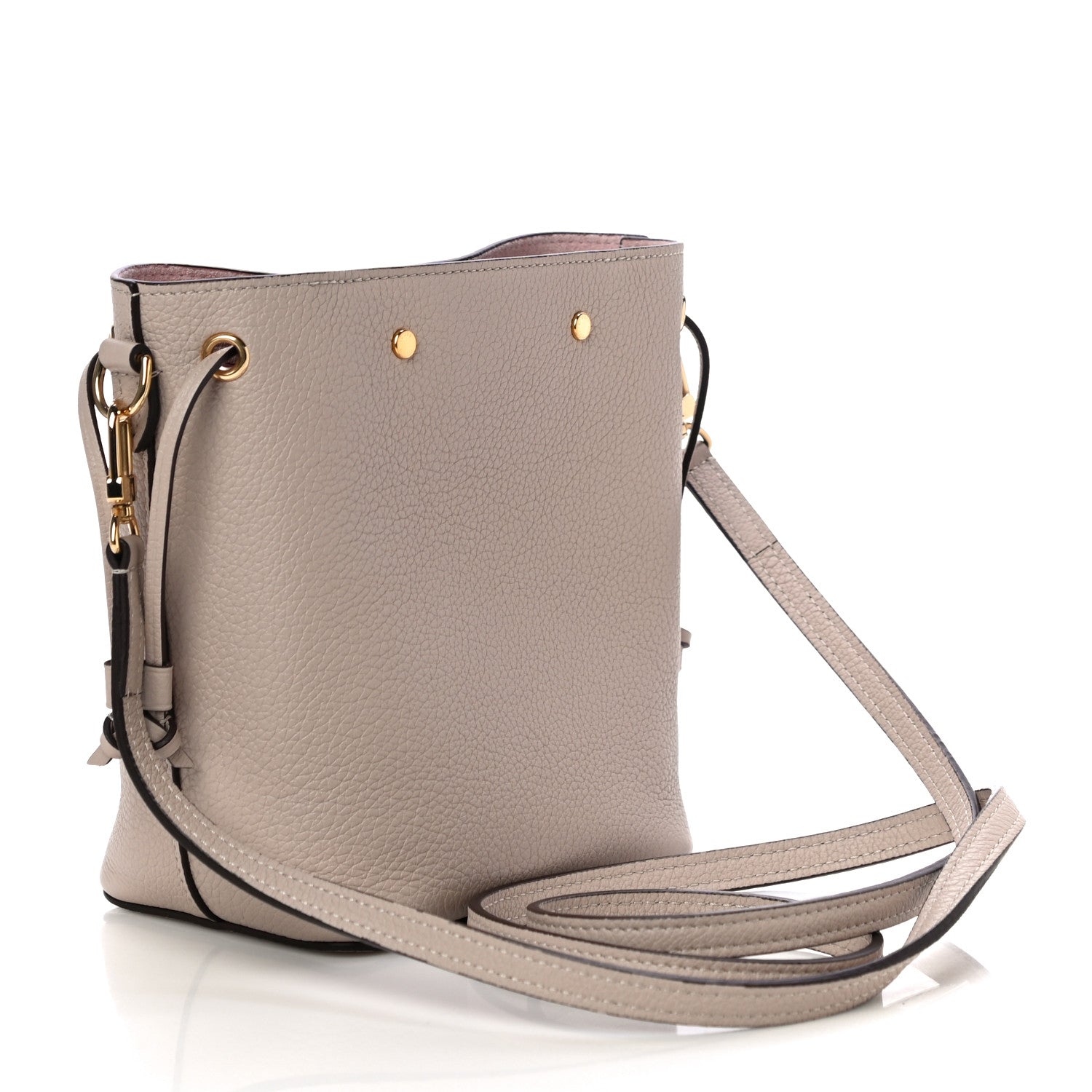Louis Vuitton Calfskin Nano Lockme Bucket Greige 3 of 9
