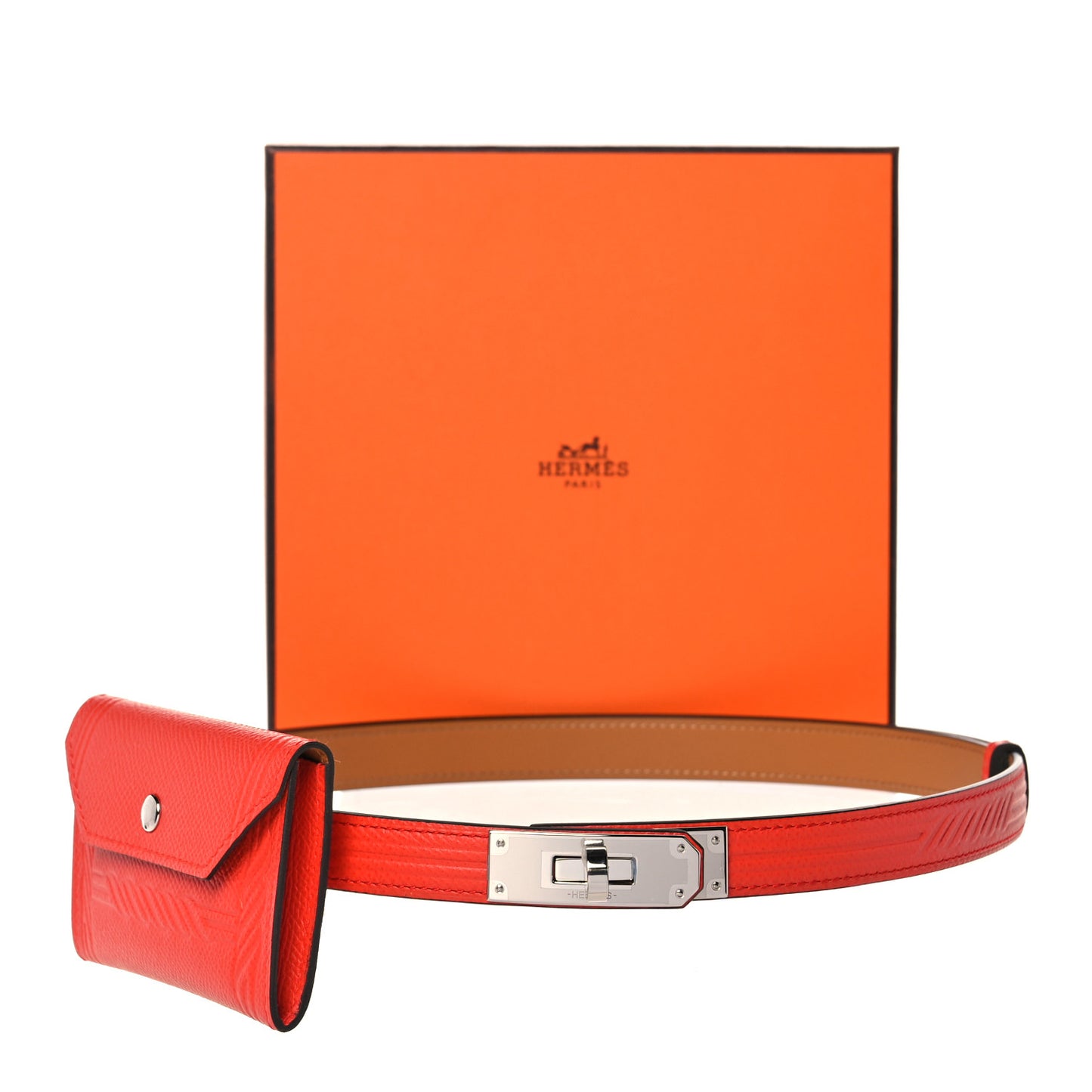 Epsom Quadrige Kelly Pocket 18 Belt Capucine