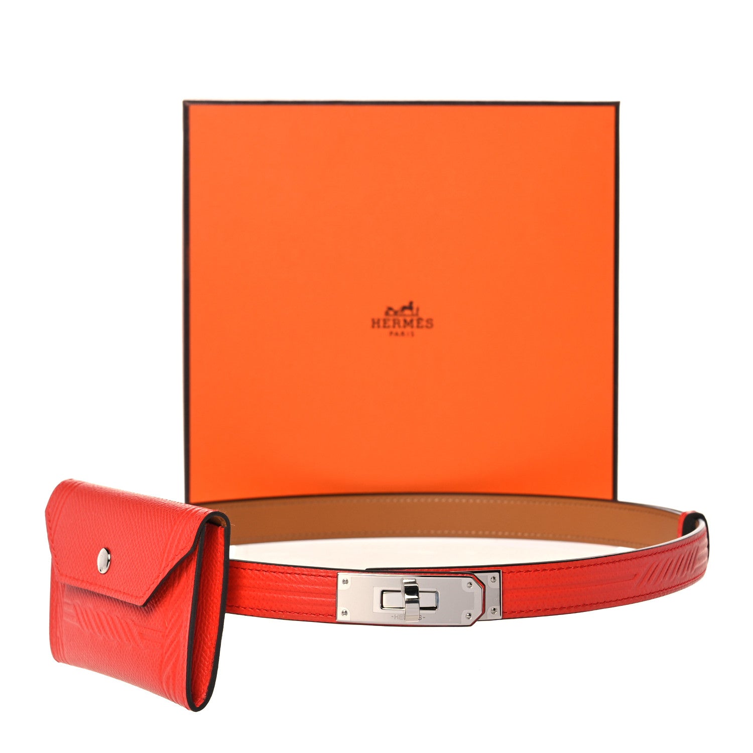Hermes Epsom Quadrige Kelly Pocket 18 Belt Capucine 6 of 6