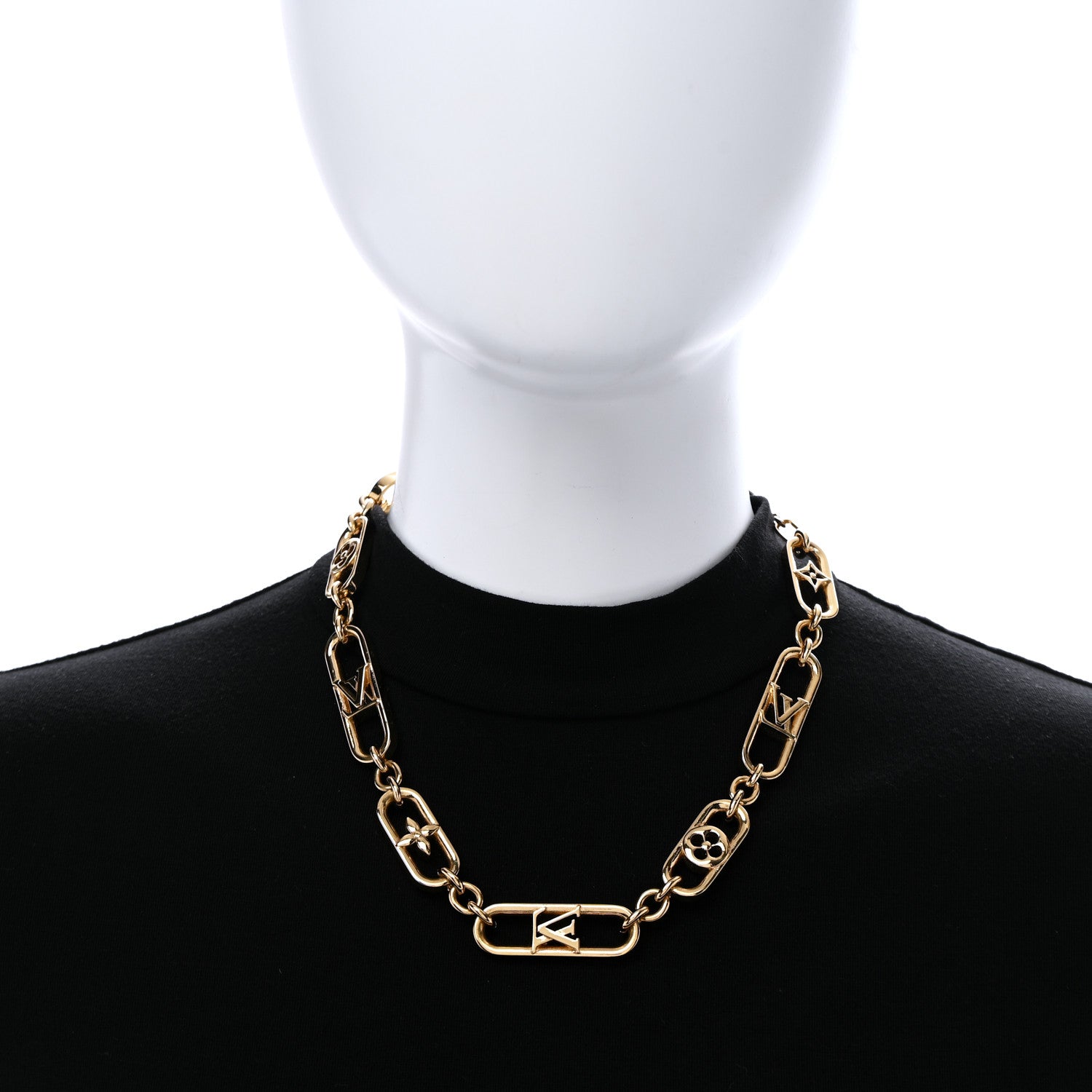 Louis Vuitton Metal My LV Chain Necklace Gold 2 of 7