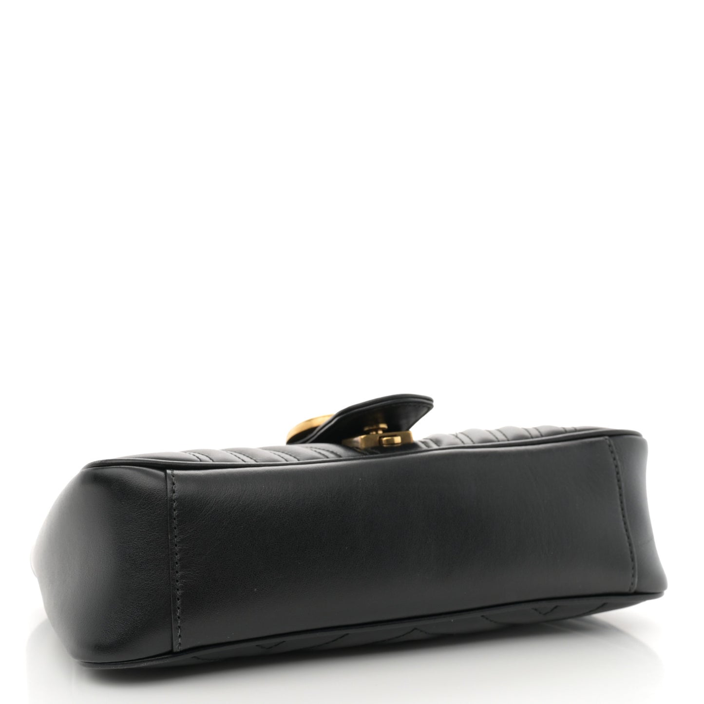 Calfskin Matelasse Small GG Marmont Shoulder Bag Black