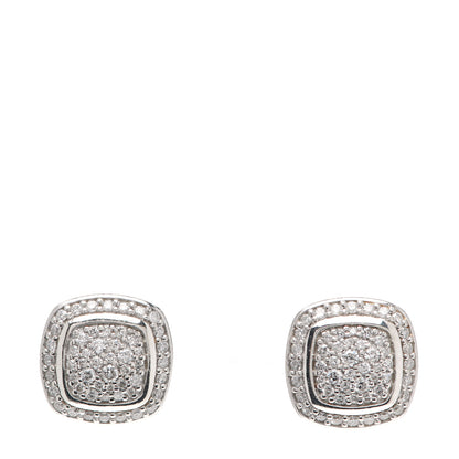 David Yurman Sterling Silver Diamond 7mm Pave Albion Earrings 1 of 4