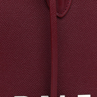 Balenciaga Signature Grained Calfskin Logo S Ville Top Handle Bag Rouge Grenat White 8 of 10