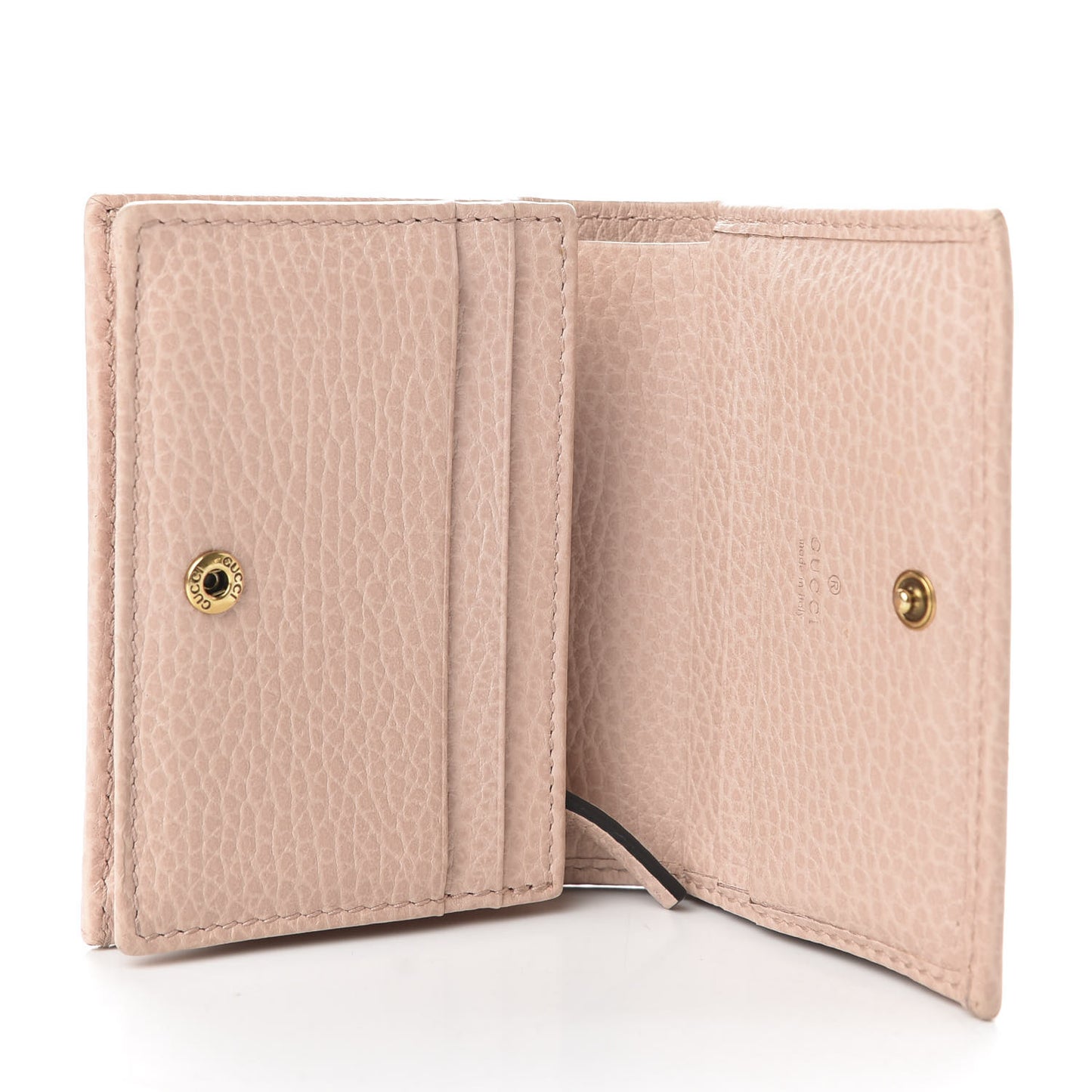 Pebbled Calfskin Butterfly Card Case Perfect Pink